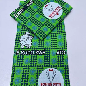 ผ้าฝ้ายพิมพ์ลายแอฟริกันคุณภาพสูง รับผลิตตามสั่ง (OEM/ODM) สำหรับตัดเย็บเสื้อผ้า งานอีเว้นท์ งานเทศกาล ขายส่ง - Product Image 1