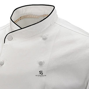 Chaqueta de Uniforme Culinario Premium con Cuello Mao y Tela Ligera para Servicio de Alimentos Comercial, Fabricante OEM 2026 - Product Image 2