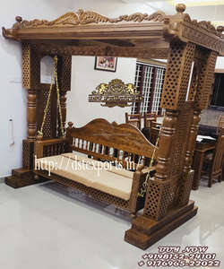 Balançoire en bois de teck moderne pour la maison, finition noyer, fabrication artisanale, balançoire d'intérieur durable avec taille et couleur personnalisées - Product Image 4