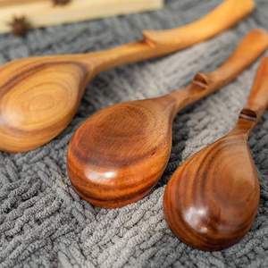 Cucharas de Madera Natural Ecológicas para Café, Té, Sopa, Azúcar, Miel, Postre, Aperitivo, Condimento, Servir en Restaurantes - Product Image 3