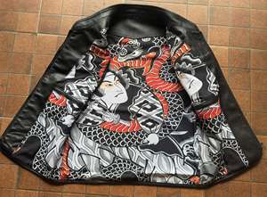 Gilet de moto en cuir de vachette robuste avec fermeture éclair et boutons-pression - Product Image 3