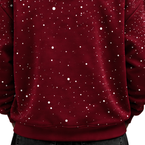 Sweat-shirt à capuche pour homme à imprimé marron moucheté, coupe classique, streetwear décontracté, poche, cordon de serrage à la capuche - Product Image 6