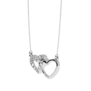 Pendentif infini torsadé en argent sterling 925, diamant de laboratoire taille brillant, plaqué or jaune, certifié IGI, luxe - Product Image 1