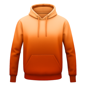 Sweat à capuche unisexe en polyester/coton sublimé dégradé pour l'hiver, avec poche, confortable et décontracté pour le quotidien - Product Image 3