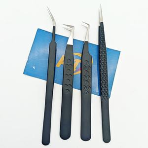 Pinzas Profesionales de Acero Inoxidable con Punta Puntiaguda de 90 Grados, Pinzas Delgadas para Volumen de Pestañas, Pinzas Fuertes de 45 Grados para Pestañas Rectas - Product Image 5