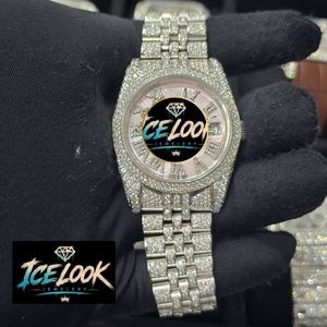 ICE LOOK นาฬิกาข้อมือสแตนเลสสตีลสุดหรูสำหรับผู้หญิง หน้าปัดกลมขนาด 30 มม. ระบบอนาล็อก ควอตซ์ แสดงวันที่ พร้อมคริสตัลแซฟไฟร์ - Product Image 3