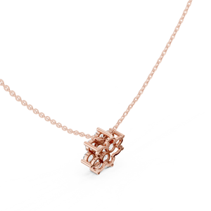 Collier pendentif carré en or avec diamant de laboratoire – Collier minimaliste géométrique pour femme, idéal au quotidien - Product Image 6