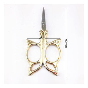 Tijeras para Cutículas de Acero Inoxidable con Hoja Curva de 3.9 Pulgadas, Punta Afilada, Borde Liso, Plegables, para Salón de Belleza, Manicura y Cuidado Personal - Product Image 1