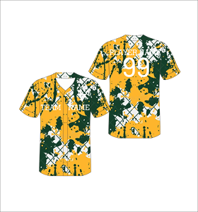 Camiseta de Béisbol Personalizada con Cuello en V, Manga Corta, Sublimada, de Poliéster, con Nombre del Equipo Impreso, Transpirable, para Todas las Temporadas, Corte Regular para Adultos - Product Image 1
