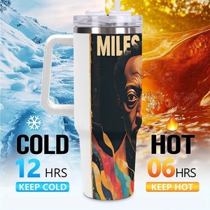 Stainless Steel Tumbler 40oz Large Capacity With Handle For <b>Coffee</b> Or Tea - Product Image 6