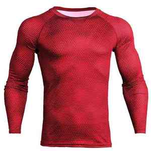 Rashguard à manches longues de couleur personnalisée pour hommes, en polyester, pour l'entraînement MMA - Product Image 2