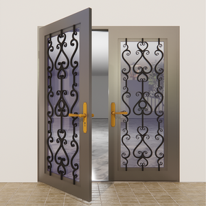 Puerta de Entrada Decorativa de Hierro Forjado, Puerta Metálica de Lujo Personalizada para Proyectos de Diseño Exterior Elegantes - Product Image 3