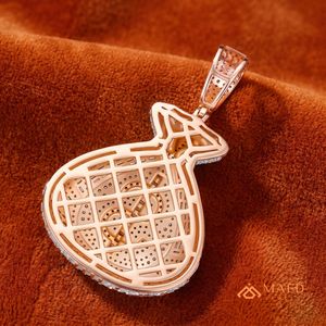 Collar con Colgante de Bolsa de Dinero Chapado en Oro Rosa con Moissanita, Joyería de Moda para Hombres y Mujeres, Colgante Fino Estilo Nueva York, Look Moderno y Chic - Product Image 5