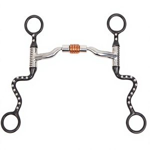 Mors d'entraînement en acier inoxydable à points, mors de dressage avec ferrule en cuivre pour le contrôle équin, équestre, 5 pouces - Product Image 3
