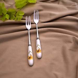 Golden Whisper Luxury Mini Metal Salad Forks Eco-Friendly Set of 2 for <b>Home</b> Kitchen Restaurant Use Back to School <b>Essential</b> - Product Image 1