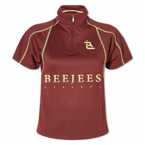 T-shirt unisexe léger à demi-zip pour l'été, vêtement de sport avec options de logo personnalisé, séchage rapide et respirant, tissu polyester/nylon - Product Image 2