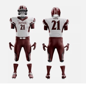 Machine Sewn V-Neck American Football Jerseys Shirts & <b>Knee</b> Length Shorts Sets High Quality 2 Piece Sports Suits - Product Image 5