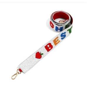 Handmade Embroidered Cotton Bag Strap Red <b>Elephant</b> Pattern Textile Accessory Rectangular Shape Craft <b>Decoration</b> - Product Image 6