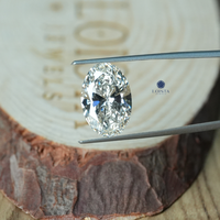 Diamant de laboratoire Loista ovale taille brillant 10,61 carats, percé au laser, certifié IGI, couleur H, pour la fabrication de bijoux