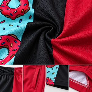 FITLIV Pantalones Cortos Deportivos Personalizados para Hombre, con Bloques de Color, Logotipo Frontal Impreso, de Poliéster, Secado Rápido, Cintura Elástica, para Verano - Product Image 6