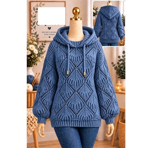 Pulls 100% acrylique ou coton, calibre 12, pour femmes, très tendance, style décontracté, pour la saison hivernale, fournisseur du Bangladesh. - Product Image 5