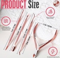Ensemble professionnel de manucure et pédicure de luxe 4 pièces, mini lime à ongles, coupe-cuticules, outils pour ongles incarnés, boîte en acier inoxydable