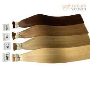 Prix usine 100% extensions de cheveux vietnamiens bruts un donneur unique en vrac cheveux humains non transformés paquets de cheveux vierges droits - Product Image 3