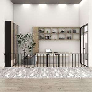 Cancelletto di Sicurezza Regolabile in PVC da 150 Pollici, 6 Pannelli, Recinzione per Area Giochi, Recinzione per Caminetto, Recinzione per Albero di Natale, Cancello per Scale di Casa - Product Image 3