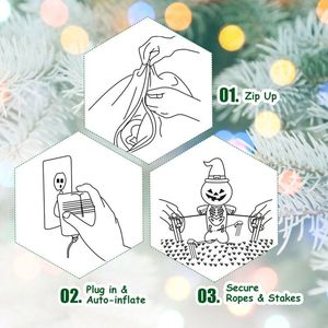 Cane Gonfiabile Natalizio di 1,5 Metri con Luci LED per Decorazioni Esterne Natalizie - Product Image 4