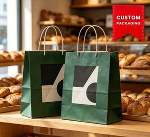 Sacs de courses en carton personnalisés avec logo sur mesure – Sacs en papier de marque en gros pour l'emballage de détail - Product Image 1