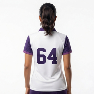 High-Performance Women's Cricket Jersey Breathable Custom Women Cricket Jersey Wholesale Women Short Sleeve Cricket Jersey - Product Image 2