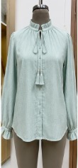 Camisa Elegante de Manga Larga con Estampado Floral y de Leopardo para Mujer, Blusa Formal de Trabajo para Invierno - Product Image 6