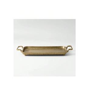 Plateau de service rectangulaire en laiton avec poignées pour la cuisine, la salle à manger, le service et la présentation décorative - Product Image 5