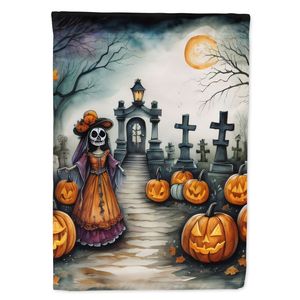 La Catrina Squelette Halloween Jardin Drapeau Spooky Mailbox Bannière Décorative de Cour pour Patio Artwork Multicolor Flower Beds Design - Product Image 1