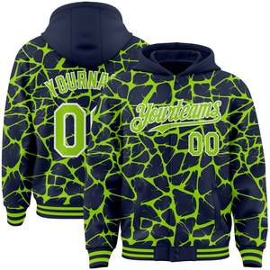 Chaqueta Varsity Personalizada Splendid Apparel de Poliéster/Algodón para Hombre, Talla Grande, Chaqueta de Béisbol con Patrón Verde y Rosa, Botón Único - Product Image 5
