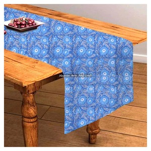 Beautiful 100% Cotton Indian Hand Block Floral Printed Table <b>Runner</b> For Weddings Hotels Outdoor Spaces Farmhouse Decor - Product Image 4