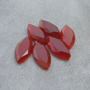 Natural Red Onyx Tablet <b>Cut</b> Flat Back Calibrated Gemstone | Marquise Shape Loose <b>Stone</b> <b>for</b> Handmade Jewelry, All Sizes Available - Product Image 5