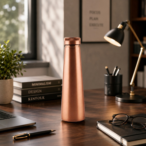 Pure Copper Drinking Water Bottle | 100% Copper Leakproof Durable Ayurvedic Health Storage Bottle Eco Friendly Metal <b>Drinkware</b> - Product Image 2