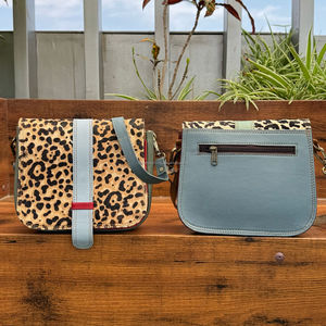 Directo de fábrica 2025, bolso cruzado de cuero reciclado con estampado de animales de gran capacidad para mujer, bolso de mano con correa ajustable de cuero colorido - Product Image 5