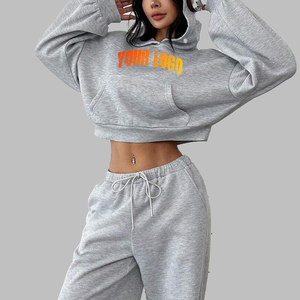 Hot Selling Winter Lace Hip Hop Color Block Zip Hoodie Baggy <b>Jogger</b> Sweatsuit 100% Cotton Breathable Gym Wear Tracksuit - Product Image 2