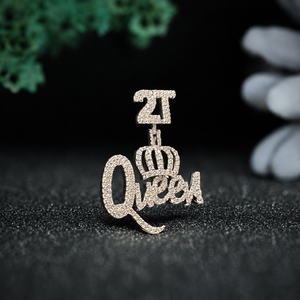 Brilliant Cut Moissanite <b>Cross</b> Queen Pendant 925 Sterling Silver Hip Hop Jewelry <b>Men</b> Women Engagement Wedding Anniversary Party - Product Image 2