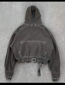 Hoodie utilitaire court avec ceinture, style cargo, pour le streetwear, à taille ajustable - Product Image 4