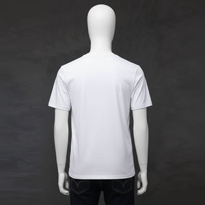 Custom Men's <b>White</b> T Shirt Short Sleeve Crew Neck Casual <b>Tee</b> Moisture Wicking <b>Plain</b> Blank Shirt Streetwear Apparel - Product Image 3