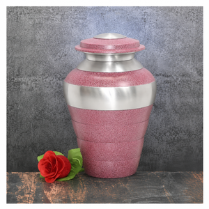 Urnes Internationales Falah : Urne funéraire Trieste rose vintage au design unique, abordable, pour cendres, fabriquée par le meilleur fabricant d'urnes. - Product Image 1