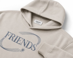 Sudadera con Capucha para Hombre, Color Gris Claro, Corte Regular, Algodón, Informal, para Otoño, con Logotipo en la Manga Izquierda - Product Image 3