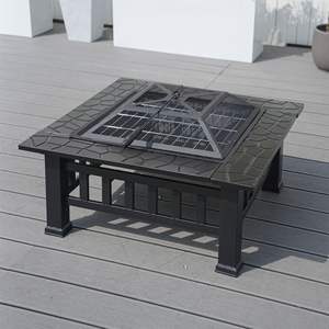 Durable Outdoor <b>Wood</b>-Burning <b>Fire</b> <b>Pit</b> Table with Accessories for Outdoor Entertaining - Product Image 6