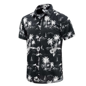 T-shirt d'été léger et décontracté pour homme en coton à col en V et manches courtes, imprimé numérique personnalisé, avec propriétés anti-plis et séchage rapide - Product Image 1
