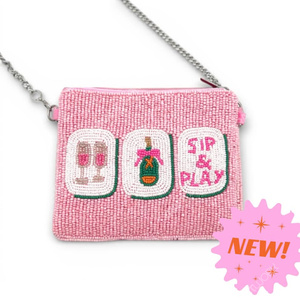 Handcrafted Beaded Slogan Zip Pouch Bag Women Designer Text Embroidery Coin <b>Purse</b> <b>Small</b> Cosmetic Organizer Gift OEM - Product Image 5