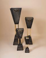 Brûleur d'encens Bakhoor géométrique en métal, brûleur d'Oud, aromathérapie, décoration parfumée pour la maison, export