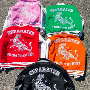 Veste universitaire vintage personnalisée, manches en cuir, pour l'hiver, style collège, baseball, pour hommes, haute qualité - Product Image 4